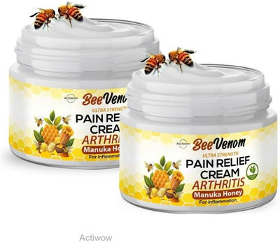 ACTIWOW Bee Venom Honey Pain Relief Elbows And Tendon Pain Cream Cream(2 x 50 g)