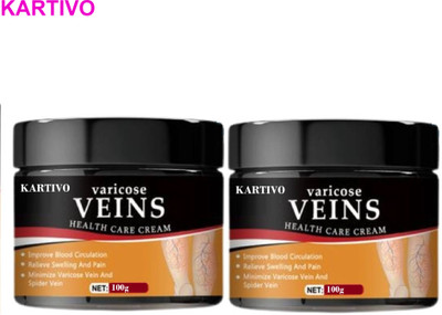 KARTIVO Varicose Veins Cream Pack of 2 – Pain & Swelling Relief Cream(2 x 100 g)