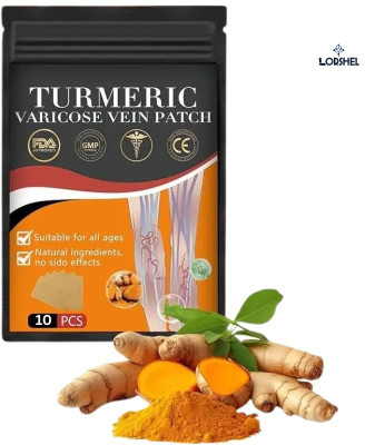 LORSHEL Turmeric Herbal pain relief patches suitable for long-lasting care Plaster & Patch(10 Patches)