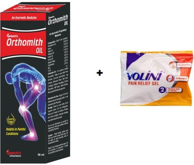 gementis ORTHOMITH OIL 50ML + NEWLY UPLOADED PAIN RELIEF GEL VOLNI 4GM PACK OF ONE Liquid(50 ml)