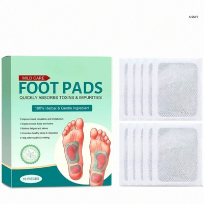 OSUFI ginger foot pads - Boosts Metabolic Activity for Full Body Detox Benefits Plaster & Patch(10 Patches)