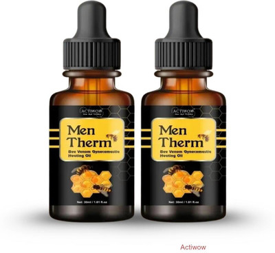 ACTIWOW Men Therm Bee Venom Heating Oil for Obstacle Training Cooldown Liquid(2 x 15 ml)