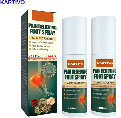 KARTIVO Herbal Pain Relief Spray Pack of 2 – Natural Foot Care Liquid(2 x 100 ml)