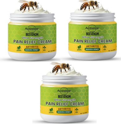 ACTIWOW Bee Venom Balm for Painful Muscles and Stiff Joints Pack of 3 Cream(3 x 16.67 g)