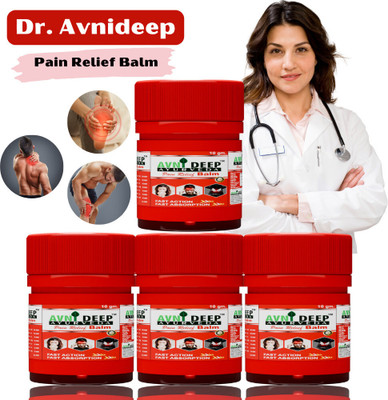 avnideep ayurveda Pain Relief Balm-10g | Quick Joint & Muscle Pain Relief | Natural Herbal Formula Balm(4 x 10 g)