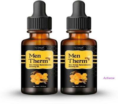 ACTIWOW Men Therm Bee Venom Heating Oil for Men’s Rest Routine Liquid(2 x 15 ml)