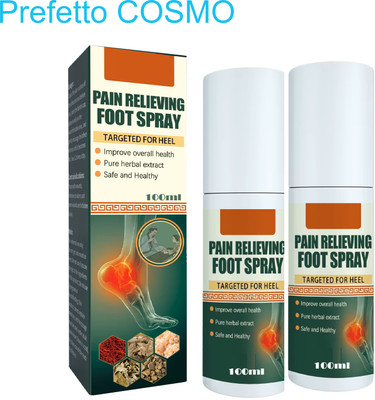 Prefetto COSMO Foot Pain Relief Spray – 2-Pack for Quick Comfort Liquid(2 x 100 ml)
