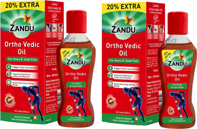 ZANDU Ortho Vedic Pain Relief Oil for knee, joint & muscle , improvement in 7 days Liquid(2 x 60 ml)