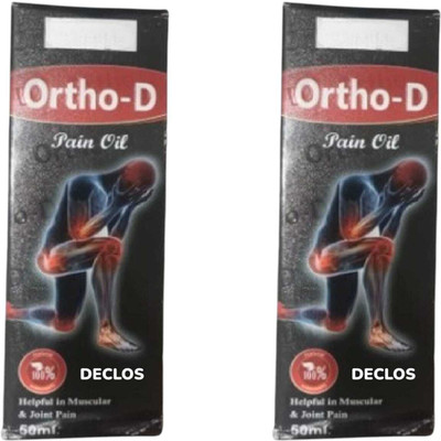 DECLOS ortho d pain oil helps in joints pain Liquid(2 x 50 ml)