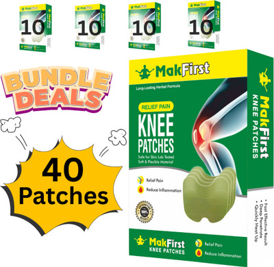 MAKFIRST Herbal Knee Pain Relief Patches Arthritis Inflammation Patch Sticker Plaster & Patch(40 x 1 Patches)