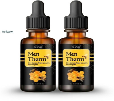 ACTIWOW Men Therm Bee Venom Heating Oil for Zumba Class Muscle Support Liquid(2 x 15 ml)