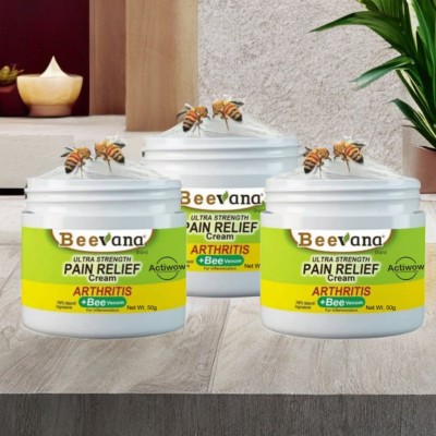 ACTIWOW BeeVenom Pain Relief for Sore Knees & Elbows Pack of 3 Cream(3 x 16.67 g)