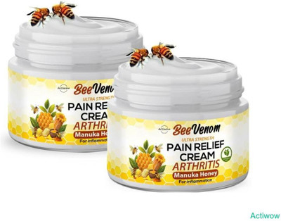 ACTIWOW Bee Venom Honey Pain Relief Lower Back And Sprain Relief Cream Cream(2 x 50 g)