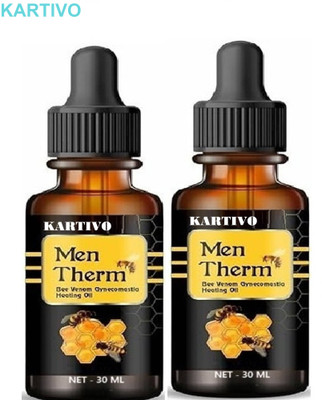 KARTIVO Bee Venom Thermal Pain Oil Pack of 2 – Men’s Massage Oil Liquid(2 x 30 ml)