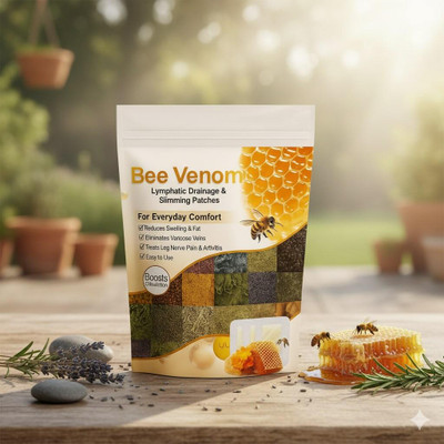 Vishmart Bee Venom Detox Patches | Herbal Foot Pads for Pain Relief & Stress Plaster & Patch(10 Patches)