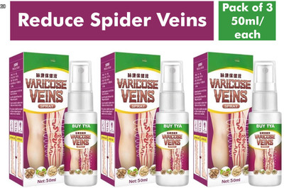 Buy TYA Varicose Vein Spray Plant Based | 3 Pack of Refreshing Mist Liquid(3 x 50 ml)