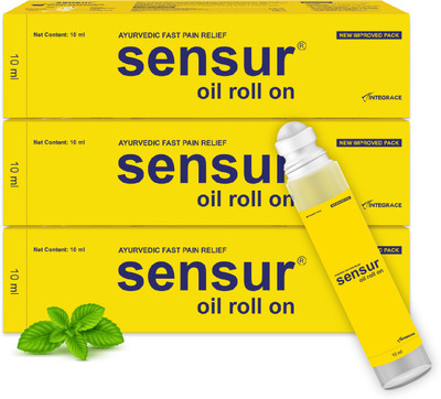Sensur Natural and Ayurvedic Pain Relief Oil Roll On Liquid(3 x 1 Units)