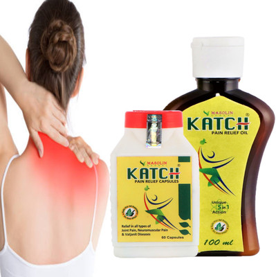 masolin HERBAL KATCH AYURVEDIC JOINT PAIN RELIEF OIL 100 ML AND CAPSULES 60CAP. Liquid(2 Units)