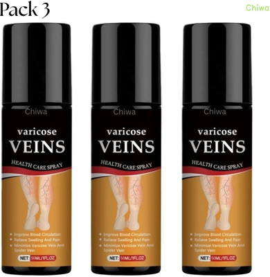 CHIWA Varicose Veins Spray OG Fast Acting Herbal Comfort Spray For All-Day Use Liquid(3 x 100 ml)
