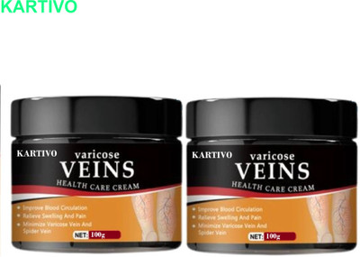 KARTIVO Cooling Varicose Veins Gel Cream Pack of 2 – Relief Cream(2 x 100 g)
