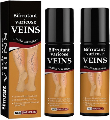 BIFRRUTANT Herbal Varicose Veins Spray Relieves Sore Muscles Fast Liquid(2 x 50 ml)