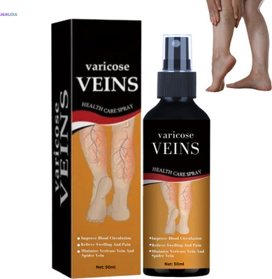 JAIKLOIA Herbal Varicose Veins Spray Spider Vein Removal Spray Circulation Support Spray Liquid(50 ml)