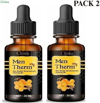 CHIWA Men’s Therm Oil with Bee Venom - Heating Blend for Relief in Minutes Liquid(2 x 30 ml)