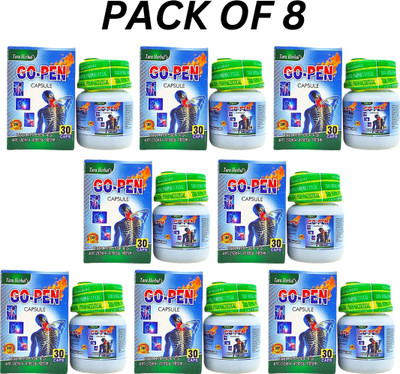 GO PEN CAPSULES FOR JOINT AND MUSCLE PAIN RELIEF PACK OF 6 / 240 CAPSULES Capsules(8 x 30 Units)
