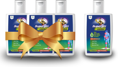 Medopharm Wellness Supergin Ayurvedic Liniment Oil | Buy 3 & Get 1 Free Liquid(4 x 50 ml)