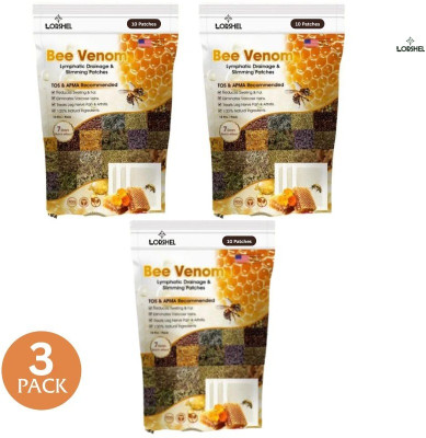 LORSHEL Bee venom foot patches draw out toxins and reduce aches Plaster & Patch(3 x 100 g)