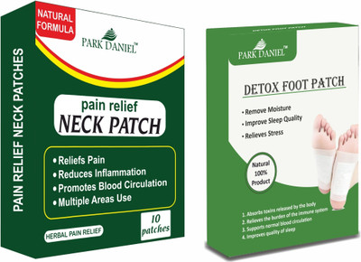 PARK DANIEL Pain Relief Neck Patches & Detox Foot Patches Pain Relieving Plaster Sticker Plaster & Patch(2 x 10 Patches)
