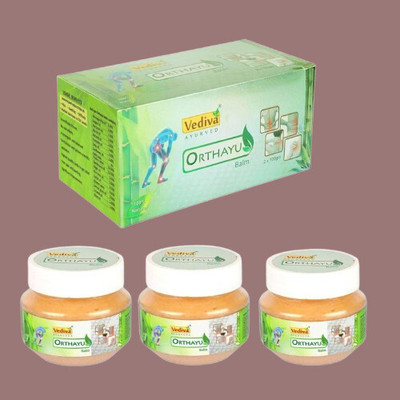 Orthayu Pain relief balm PO3, back/knee/muscles/shoulder pain relief balm Balm(3 x 100 g)