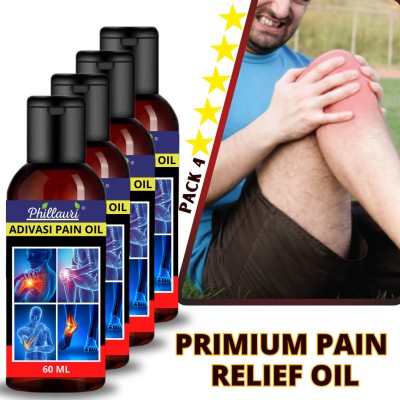 Phillauri Ayurvedic Pain Relief Oil | Men And Women | Liquid(4 x 60 ml)