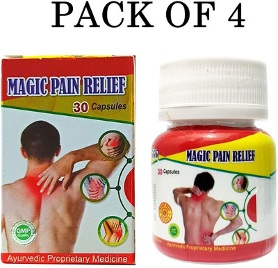 Amazing Mall MAGIC PAIN RELIEF AYUVEDIC 30 CAPSULE FOR ALL TYPE PAIN RELIEF (PACK OF-4) Tablets(4 x 30 Units)