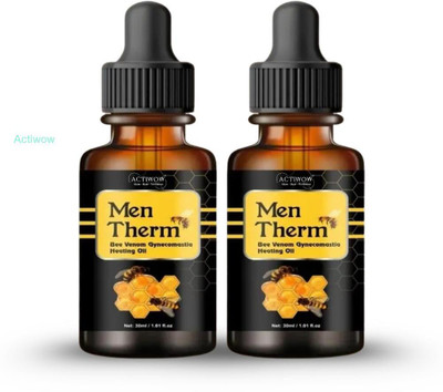 ACTIWOW Men Therm Bee Venom Heating Oil for Ankle Pain Heat Therapy Liquid(2 x 15 ml)