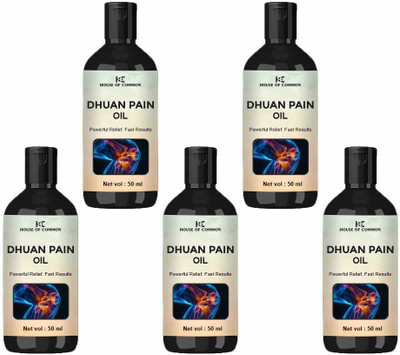 house of common Jandar Dhuan Pain Relief Oil for Joint, Muscle & Back Pain (50ml) Pack of 5 Liquid(5 x 50 ml)