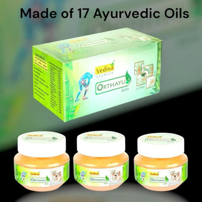Orthayu Herbal pain relief balm PO3X100g, Knee pain relief balm, Instant pain relief Balm(3 x 100 g)