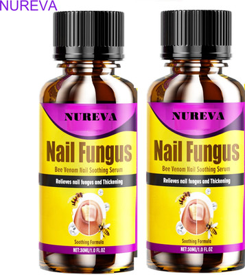 nureva Fungi-Free Nail Serum Pack of 2 for Clear & Healthy Nails Fast Liquid(2 x 30 ml)