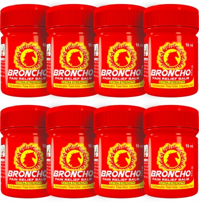 Broncho Rub Pain Relief Balm Extra Strength - 10mL(Pack of 8) Balm(8 x 10 ml)