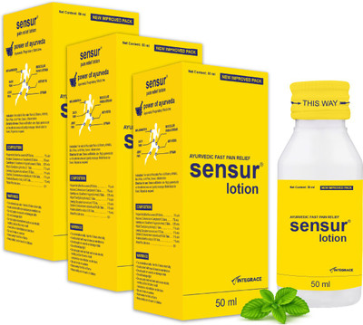Sensur Natural and Ayurvedic Pain Relief Lotion Liquid(3 x 50 ml)