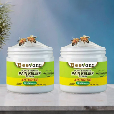 ACTIWOW BeeVana Fast-Acting Relief for Neck & Shoulder Pain Pack of 2 Cream(2 x 25 g)