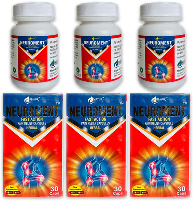 Quickbits Neuroment Pain Relief Capsule Arthritis | Joint | Muscle pack of 3 Tablets(3 x 30 Units)