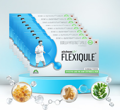 FlexiQule Joint Pain & Stiffness Relief | Natural Care | Pack of 9 Capsules(9 x 1 Units)