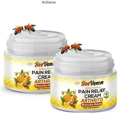 ACTIWOW Bee Venom Honey Pain Relief Joints And Hips Pain Cream Cream(2 x 50 g)
