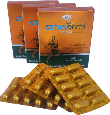 Orthoveda Gold Ayurvedic Pain Relief Capsules (30 Caps) Capsules(3 x 10 Units)