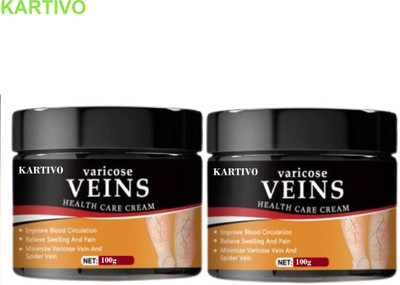 KARTIVO Herbal Varicose Veins Cream Pack of 2 – Smooth Legs Cream(2 x 100 g)