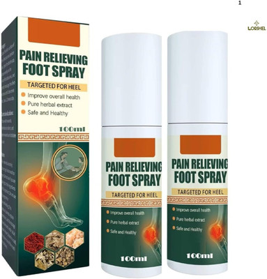 LORSHEL pain relieving foot spray calming herbal mist relieves hot aching toes Spray(2 x 30 ml)
