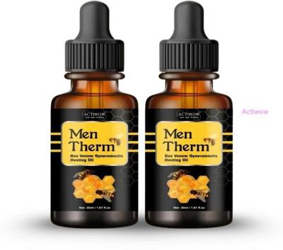 ACTIWOW Men Therm Bee Venom Heating Oil for Daily Stretching Recovery Liquid(2 x 15 ml)