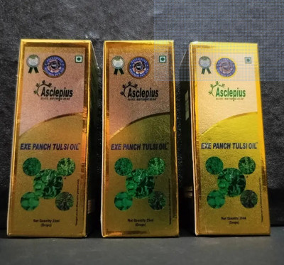 Asclepius Exe Panchh Tulsi Liquid pack of 3 Liquid(3 x 25 ml)