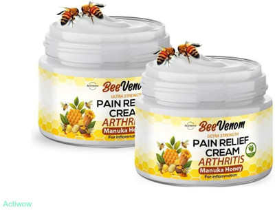 ACTIWOW Bee Venom Honey Pain Relief Joints And Arthritis Pain Cream Cream(2 x 50 g)